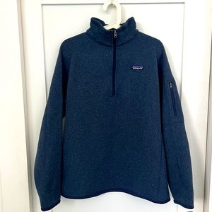 Patagonia Women's Better Sweater Blue 1/4-Zip Fleece XL